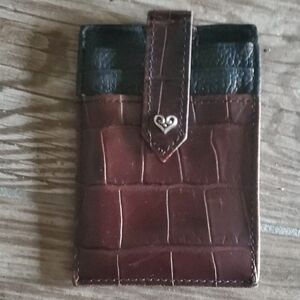Brighton Black and Brown Leather Card Holder